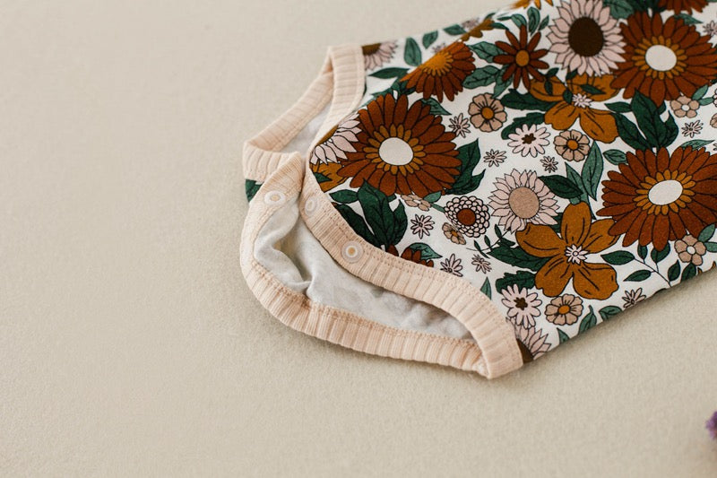 Sunlit Bloom Short Flutter Bodysuit
