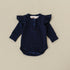 Indigo Frilly Long Sleeve Bodysuit