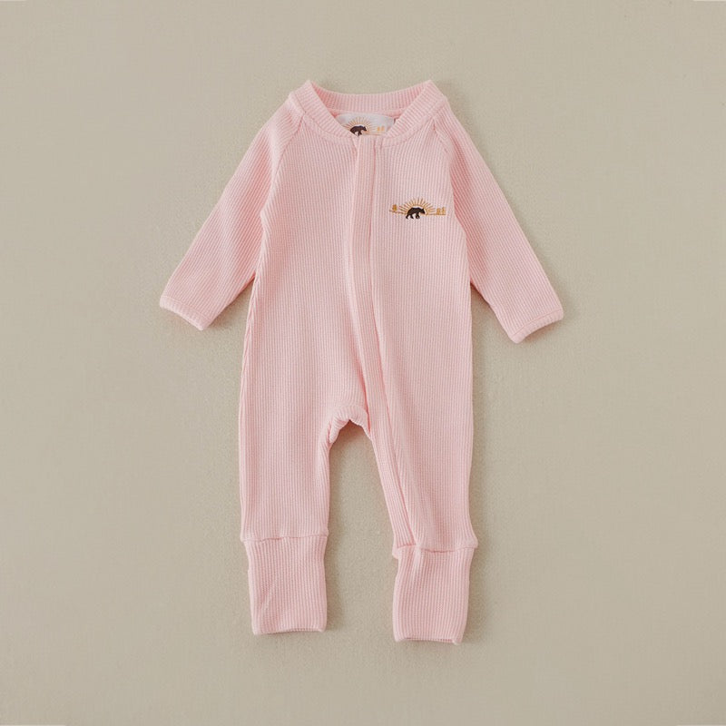 Sweet Pink Waffle Jumpsuit