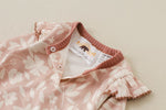 Ditsy Pink Frilly Long Sleeve Bodysuit