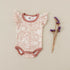 Ditsy Pink Short Flutter Bodysuit