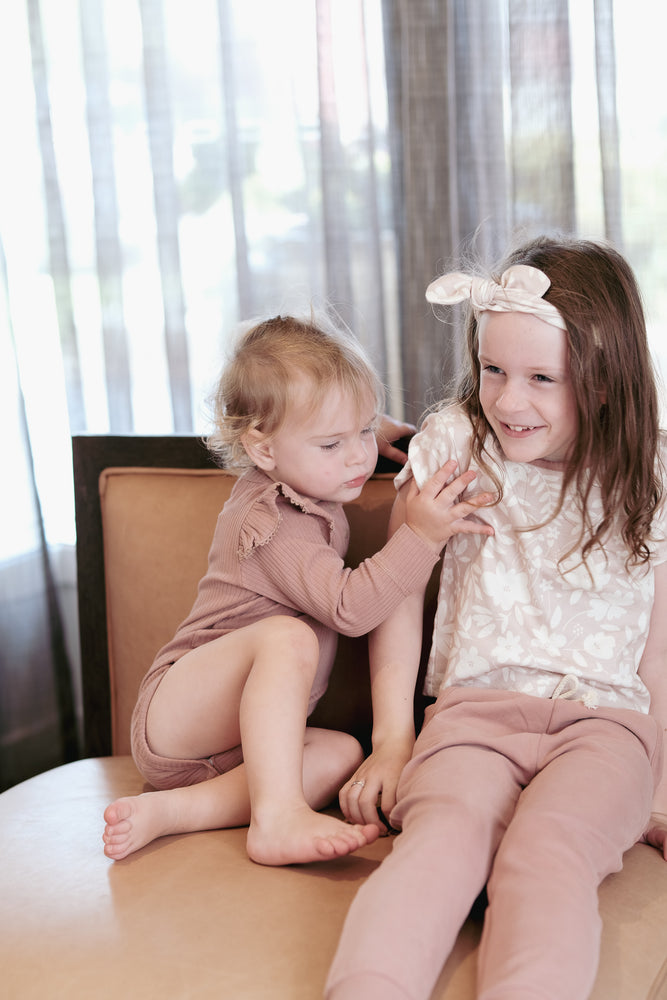 Ditsy Pink Topknot Headband