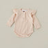 Beige Frilly Long Sleeve Bodysuit